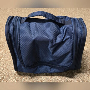 Navy blue travel toiletry bag